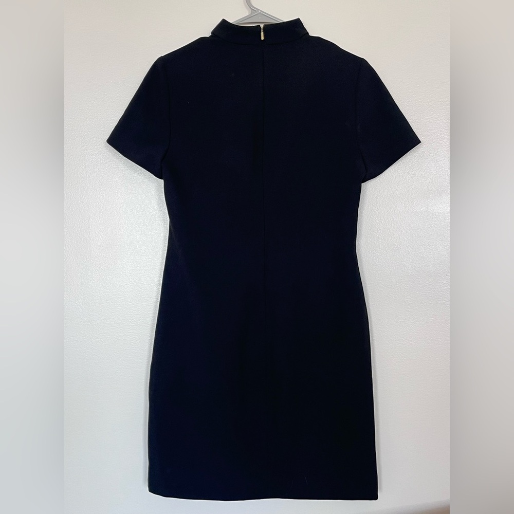 Trina Turk Classic Black Choker V-Neck Dress - Picture 2 of 4